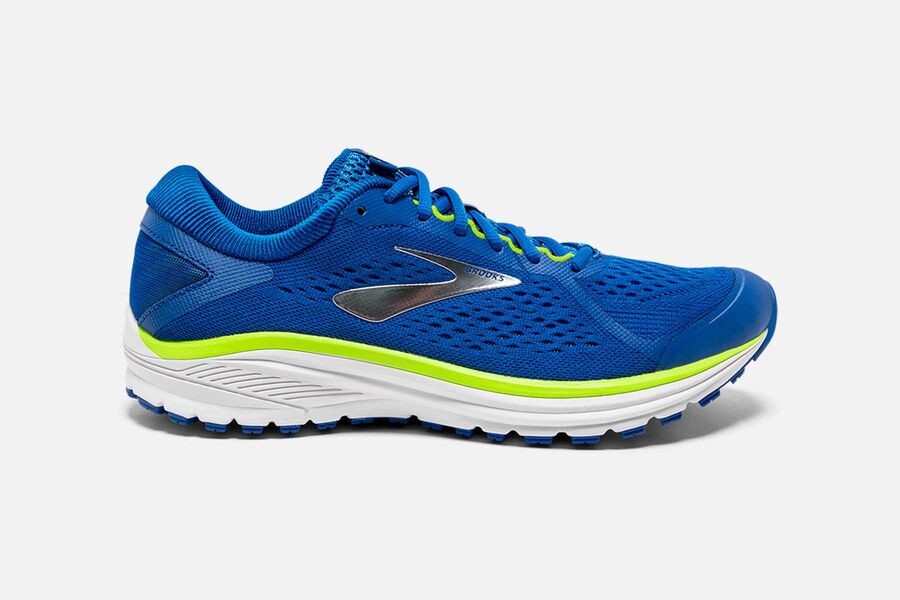 Brooks Men's Aduro 6 Road Running Shoes Blue/Light Green/White MWHZ-12980